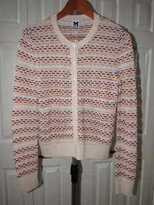 M Missoni Multicolored Cardigan Sweater 42 - Picture 1 of 6