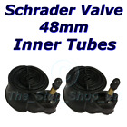 26" x 1.75 - 2.125 SCH Long 48mm Valve Schrader Inner tubes Bike Bicycle Pair