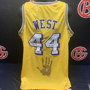 Jerry West Signed Los Angeles Lakers Handprint Jersey Logo Inscribed Steiner CX - Picture 1 of 4