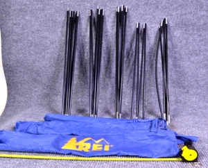 REI Replacement Tent Poles Used Unknown Tent Set 13' Fiberglass Bag 5 Pieces - Picture 1 of 15