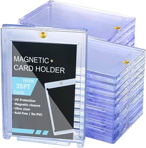 25 MAGNETIC CARD HOLDER 35PT, CARD CASE HOLDER FOR TRADING CARDS CARD PROTECTORS - Picture 1 of 5