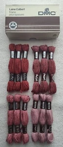 Lot of 12 Vtg Skeins Laine Colbert DMC Wool Yarn Rose Pink 7165 7194 7213 7356 - Picture 1 of 1