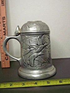 Tazza vintage Wilton Bruce Fox con coperchio Stein Tankard Ducks Mallard Water Fowl - Foto 1 di 7