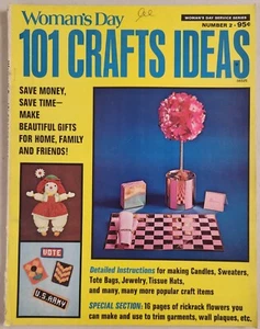 Woman's Day Magazine 1973 No. 2 101 Crafts Ideas Candles,Jewelry,Flowers - Picture 1 of 4