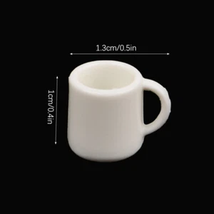4Pcs/Set 1:12 Dollhouse Miniature Cup White Mug Water/Drink Cup Tea Cup Doll _in - Picture 1 of 12