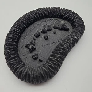 Vintage Coco Joe's Lava Rock Ashtray Hawaiian Islands Map Lei Border Hawaii - Picture 1 of 8
