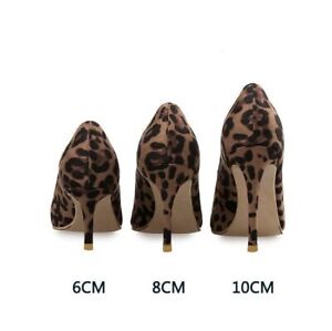 Sexy Leopard Women Shoes High Heels 6-10CM Animal Print PointedToe Singles Shoes
