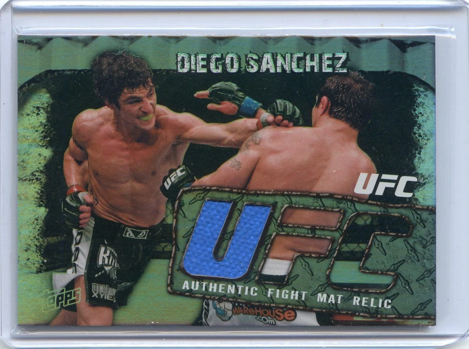 2010 TOPPS UFC MAIN EVENT FIGHT USED MAT RELIC DIEGO SANCHEZ - Image 1 of 2