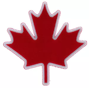 Canada Foglia d'acero ferro su toppa - 4x4 pollici - P5442 - Foto 1 di 5