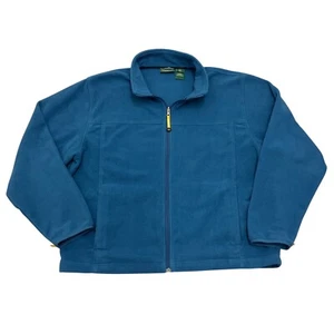L.L. Bean Fleece Jacket Blue Mens 2XL Full Zip Logo Outdoors Hiking Walking - Picture 1 of 9