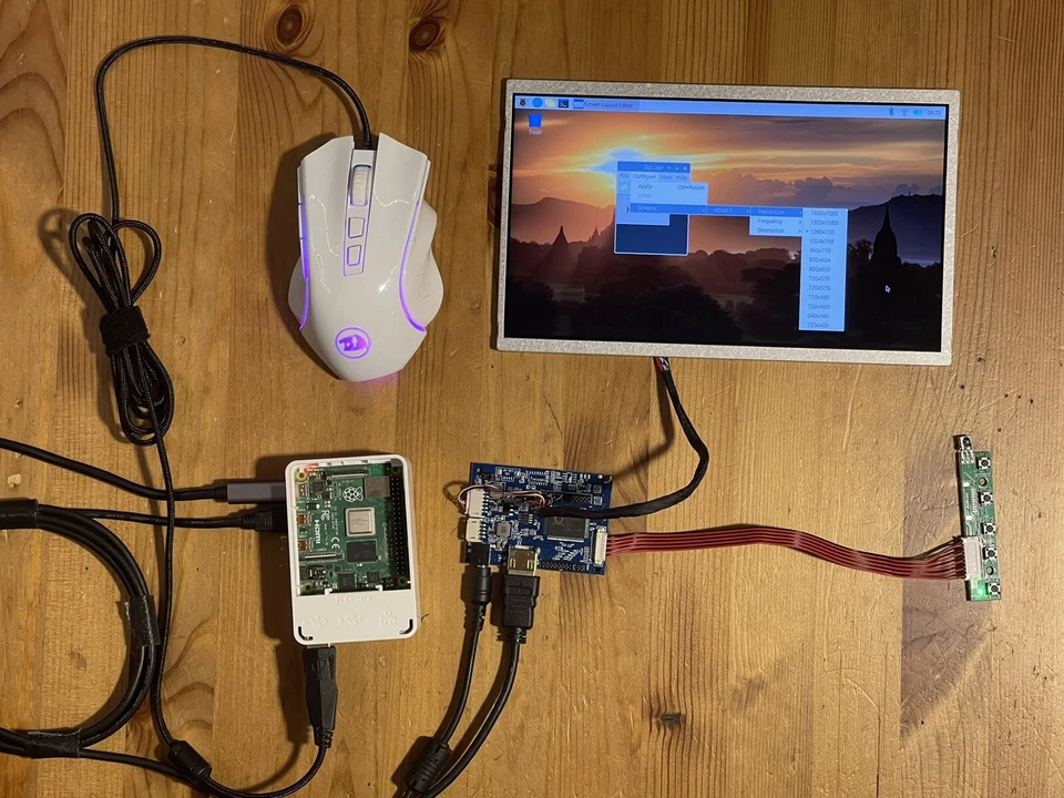 3x (10” LCD For RasPi (& PC, Mac): 1366x768 TFT LED Backlit LCD: w/HDMI) - Image 1 of 4