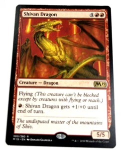 Magic the Gathering Shivan Dragon Core Set 2019 300/280 Regular Rare Card - Picture 1 of 9