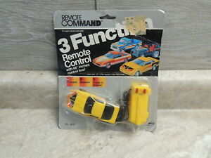 1982 Remco #6041 3 Function Remote Control Yellow Corvette, MOC, NOS in Blister
