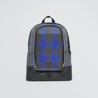 MOCHILA/BOLSO 100% AUTÉNTICO NUEVO HOMBRE BURBERRY JACK CHECK AZUL Foto 1 de 4