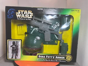 1997 Kenner STAR WARS POTF Boba Fett's Armor Set Helmet Blaster Gauntlets & More - Picture 1 of 15