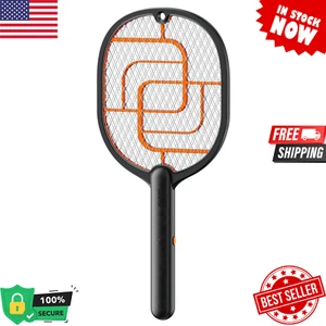 Electric Fly Swatter 3000V Bug Zapper Racket, Handheld Battery-Powered Mosquito - Picture 1 of 10