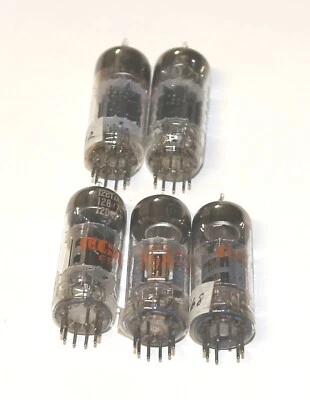 LOTE DE 5 PROBADOS MARCA GE AND RCA MIX 12BY7A 12BV7 Foto 1 de 4