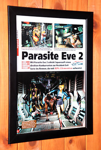 Parasite Eve II 2 PS1 Square Enix Vintage Rare Small Poster / Ad Page Framed
