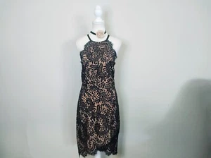 Gorgeous Portmans Black Lace Overlay Dress. Size 16. Perfect Party Dress. - Picture 1 of 14