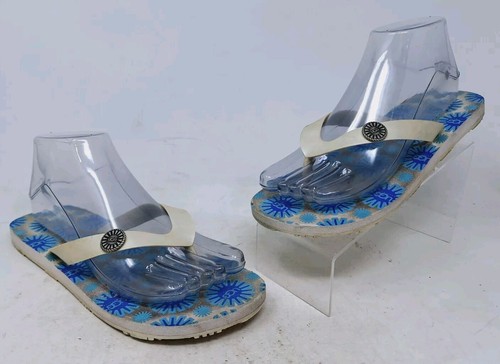 Infradito UGG donna blu starburst taglia 7 spiaggia piscina casual slip on