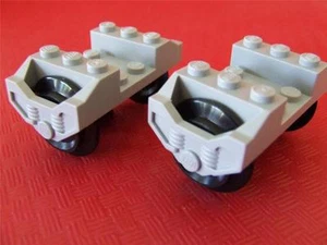 New Lego City Railroad Train Car Wheels Housing Assembly Parts Light Bluish Gray - Picture 1 of 1