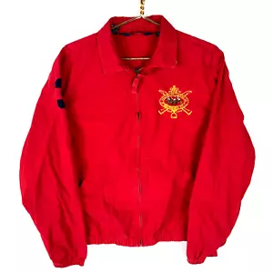 Giacca Polo Ralph Lauren Harrington vintage rossa media full zip anni 90 - Foto 1 di 3