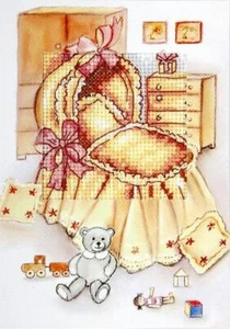 Orchidea Complete Orchidea Counted cross stitch kit - greetings card Craddle ... - Picture 1 of 1