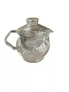 Glass Teapot With Stainless Steel Infuser & Lid 14 Oz Heat-Resistant Clear Desig - Picture 1 of 5