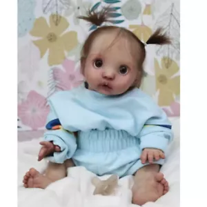 Peeka 16" Painted Reborn Baby Doll Toddler Rooted Hair Cloth Body with Belly Toy - Picture 1 of 3
