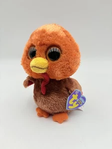 Etiquetas de felpa TY Beanie Boos Gobbler ojo liso original púrpura 6" - Imagen 1 de 9