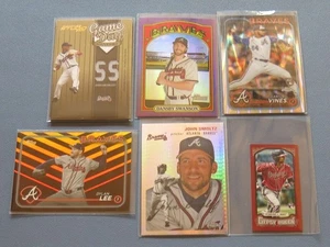 Atlanta Braves premium lot of 6 w/ relic, parallels, refractors, serial #d - Picture 1 of 8