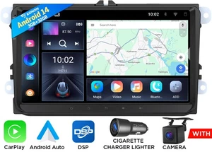CAM+VWX7 Autoradio 9" IPS Android Auto 14 GPS Navi WiFi Apple CarPlay DSP für VW - Bild 1 von 23