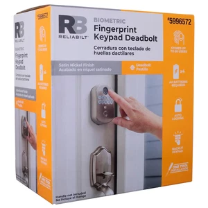 Affidabile Tastiera Impronta Digitale Serratura Porta/Deadbolt Ingresso Senza Chiave, Facile Installazione NUOVO - Foto 1 di 6