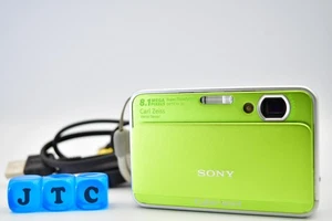 [Exzellent 5] Sony Cyber Shot DSC-T2 Digitalkamera grün japanische Sprache - Bild 1 von 23