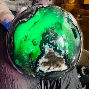 Bola de cristal de ágata volcánica natural de 7,59 lb pulido y curación 3450 g - Imagen 1 de 24