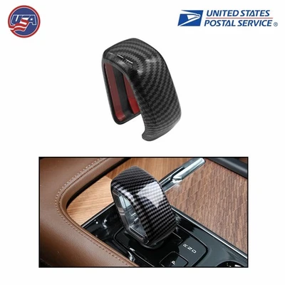 Black Gear Shift Knob Cover Trim Cover For Volvo XC90 V90 XC40 XC60 2021-2025 Foto 1 de 4