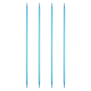 4 Stck. 3,5 mm Aluminium Doppelspitz Stricknadel 7,87 Zoll Länge Himmelblau - Bild 1 von 5