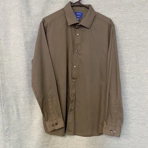 Apt 9 Men’s Slim Fit 16-16 1/2 34/35 Large Subtle Pinstripes Dress Casual - Picture 1 of 12