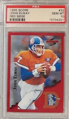1995 Score #32 John Elway Red Siege PSA 10 POP 1 Denver Broncos Rare - Image 1 of 2