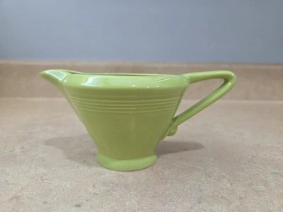 Homer Laughlin HLC Harlequin Chartreuse Green Ribbed  Creamer - Image 1 of 4