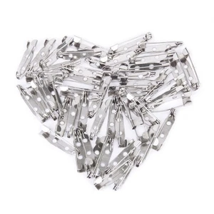 50pcs 20mm Stainless Steel Back Safety Catch Bar Brooch (Silver) Pin brooch - Picture 1 of 4