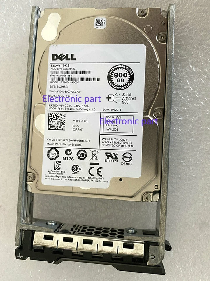 Dell 2RR9T 02RR9T 900GB 10K 6Gb/s 64MB Cache 2.5" SAS HDD Hard Drive ST900MM0006 - Image 1 of 2