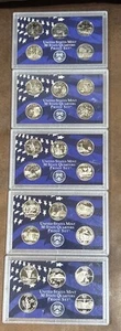 5 Proof State Quarter Year Sets: 2001, 02, 03, 06, & 07. (25 Diff C/N) CLM22 - Picture 1 of 7