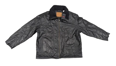 * 全新 * XL 码 - Levis - 男式真皮夹克 100% 羊皮轰炸机 — 第 1/4 张图片