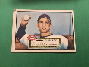 1952 Topps Andy Seminick #297 Papierverlust kleine Falten Rottöne kostenloser Versand - Bild 1 von 2