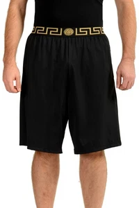 Versace Herren Gold Greeca Bordüre Schwarz Rushguard Shorts Versace Gr. 5 US M IT 50 - Bild 1 von 5