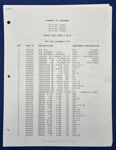 Original Fender '59 Bassman Verstärker Schaltplan & Ersatzteilliste - Bild 1 von 1