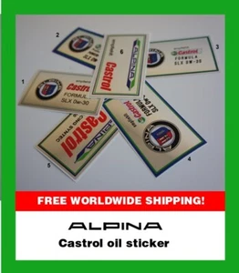 ALPINA Castrol pegatina calcomanía trasera BMW B6 B9 B8 E32 E24 E21 E90 E60 - Imagen 1 de 6