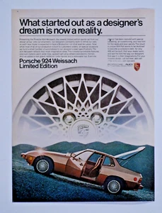 Porsche 924 Weissach LE Oldtimer 1981 Regional Original Printanzeige 8,5 x 11" - Bild 1 von 4