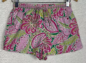 Pantalones Cortos Vera Bradley Mujer Pequeños Paisley 100% Algodón Colorido Elástico Pull On - Imagen 1 de 12